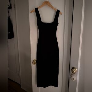 Zara Stretchy Black Midi Dress